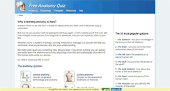 Desktop Screenshot of free-anatomy-quiz.com